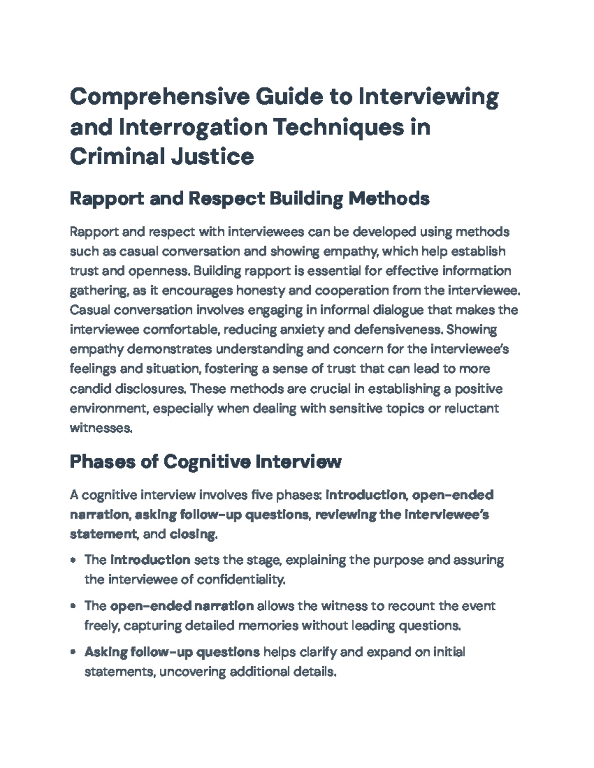 Comprehensive Guide to Interviewing Children & Victims with ...
