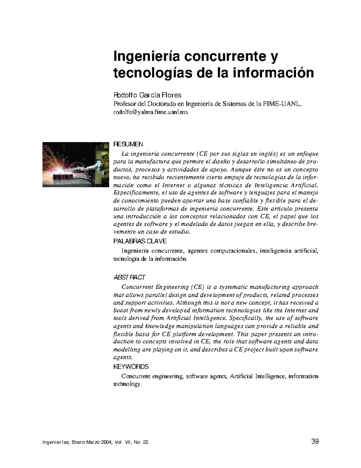 Título: Ingeniería Concurrente y Tecnologías de la Información ...