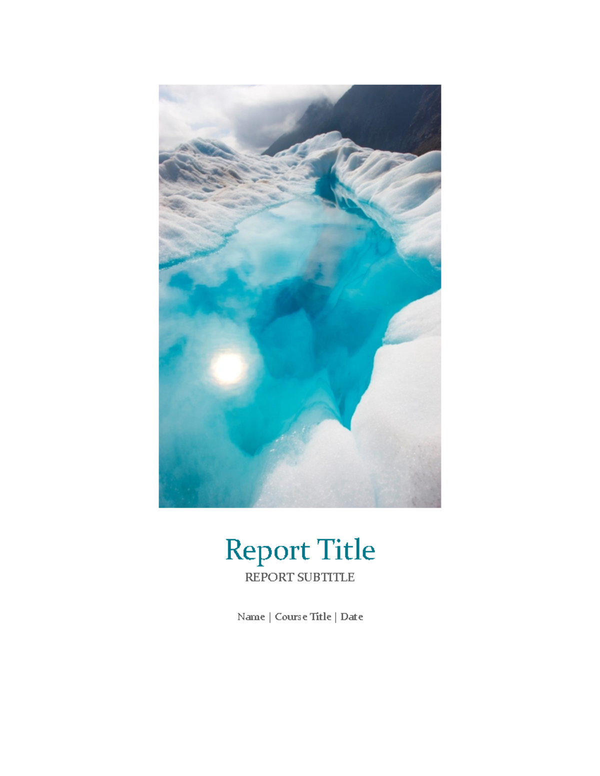 Report Title - good - Report Title REPORT SUBTITLE Name | Course Title ...