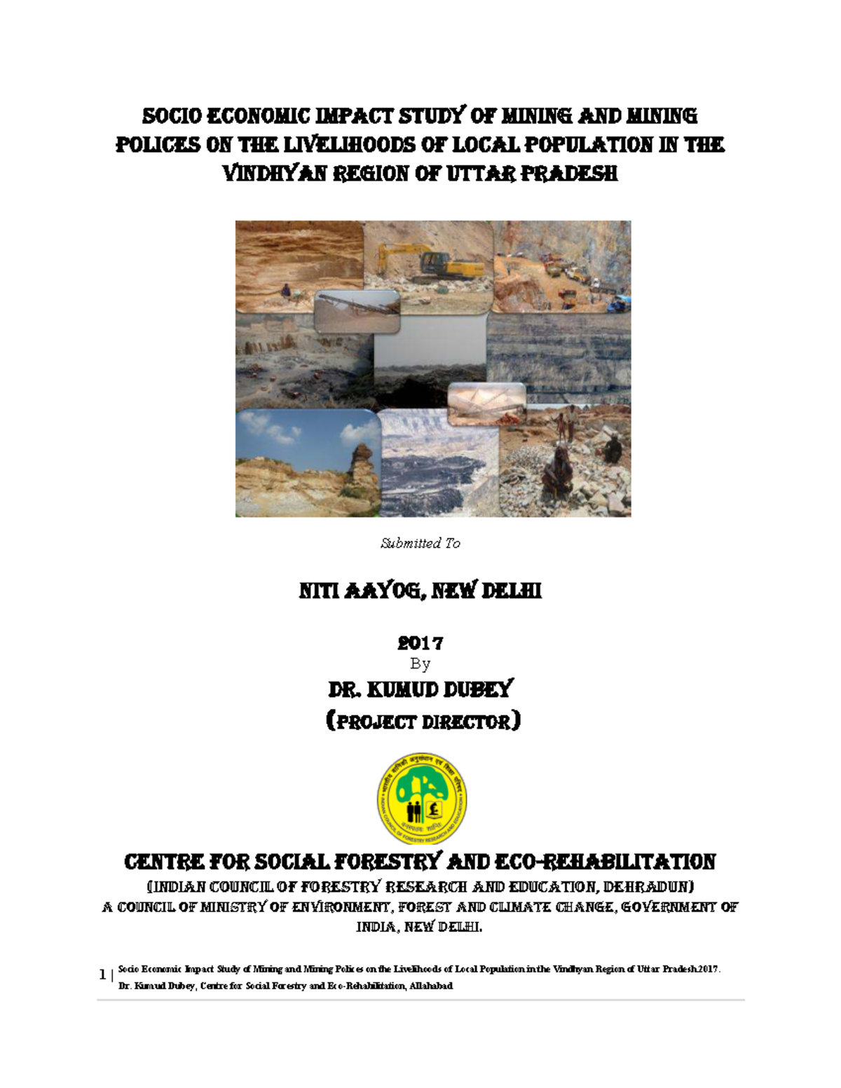 Socio-Economic Impact Study of Mining Policies on Local Livelihoods in ...