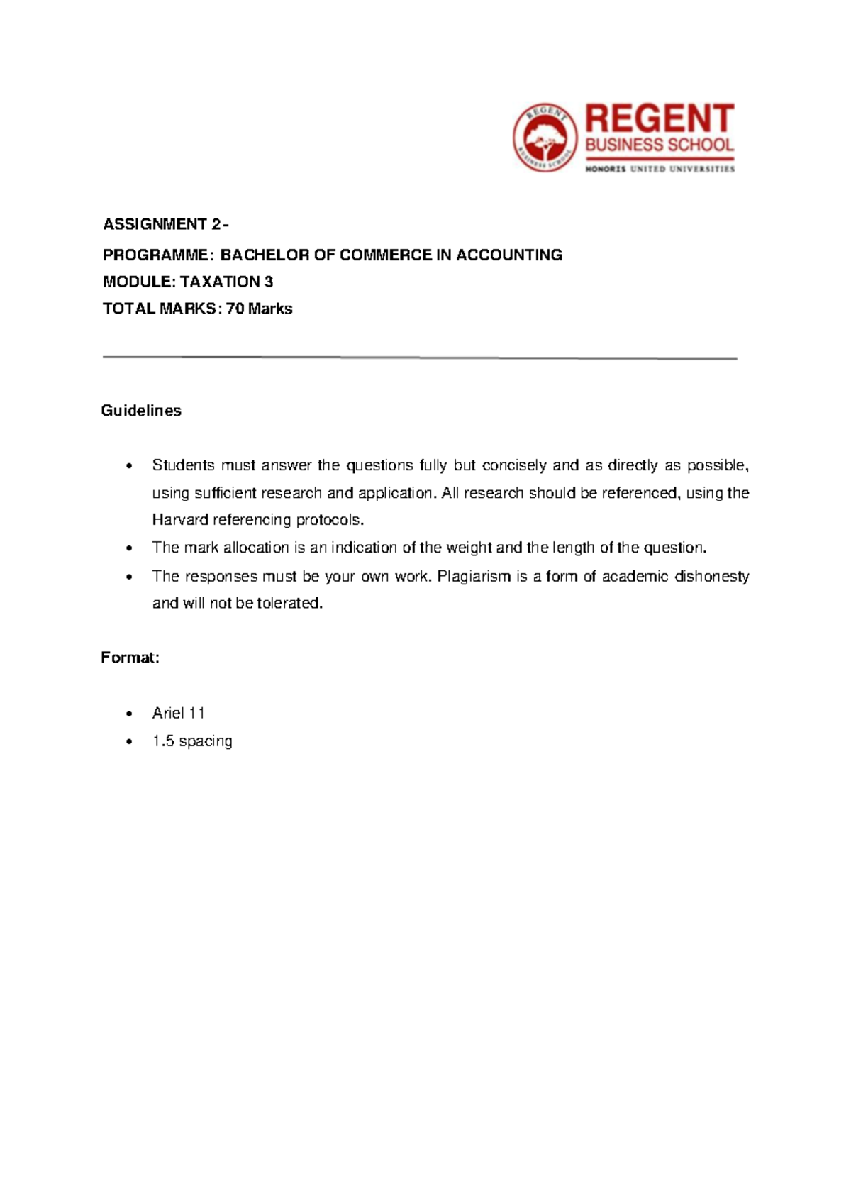 Taxation Assignment BCOM ACC TAX 2025 - Complete Guide for Semester 2 ...