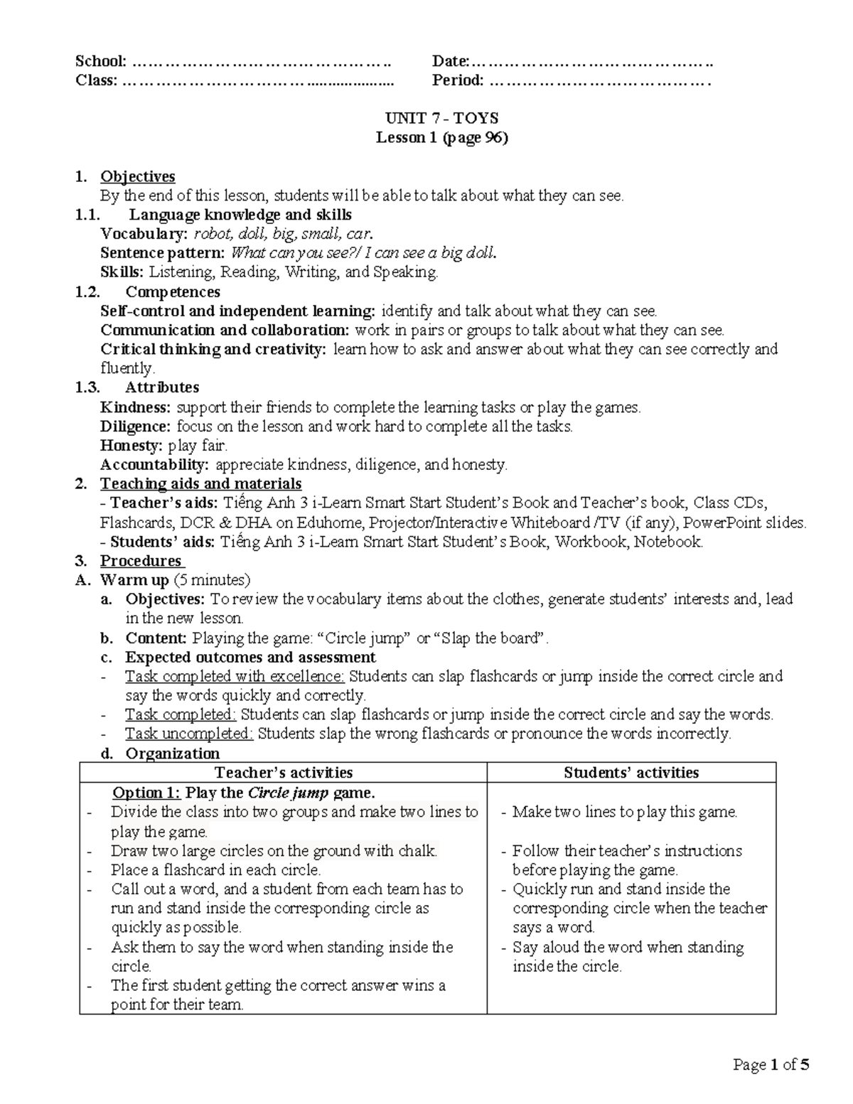 Unit 7 - Lesson 1 - Page 96 - School ...