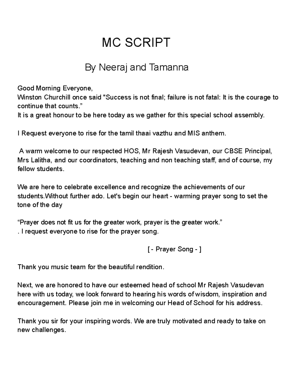 MC Script - General Assembly Highlights on Feb 21 - Studocu