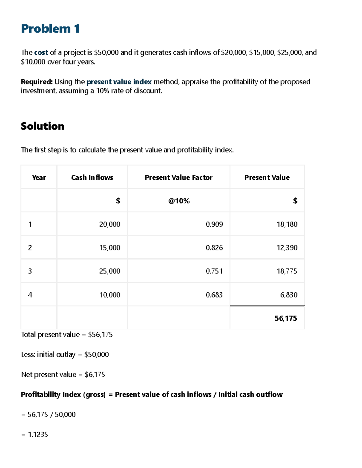 Capital Budgeting: Key Problems & Solutions (Focus on Formulas) - Studocu