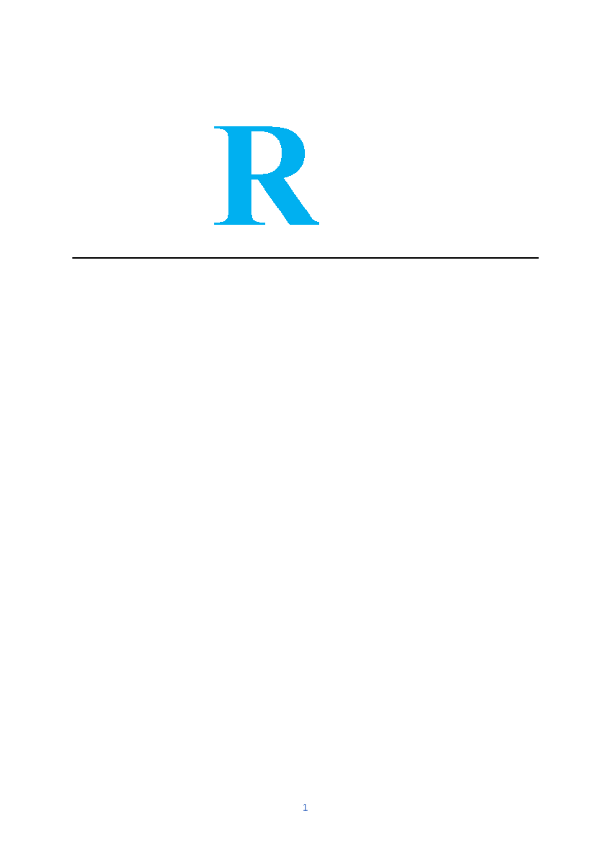 R 1: Comprehensive Guide to R and RStudio for BA Students - Studocu