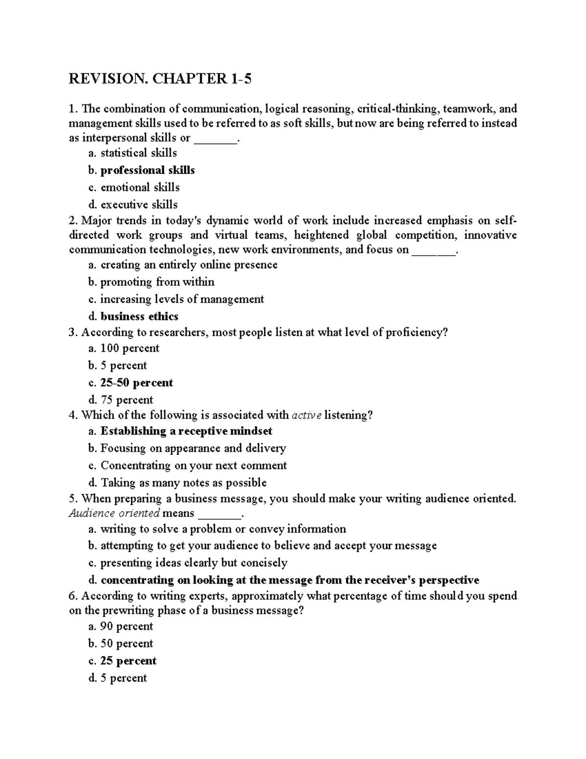 Revision-1 KEY: Essential Concepts & Skills - Practice Revision Key ...