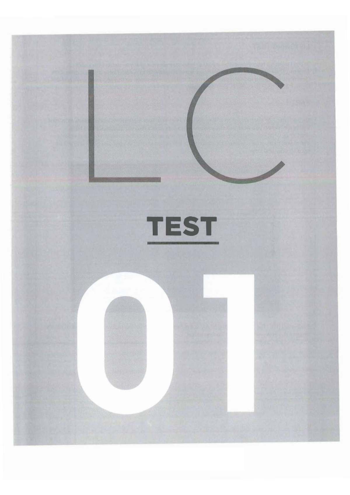 LISTENING TEST 1 LC - PART 12 Overview and Instructions - Studocu