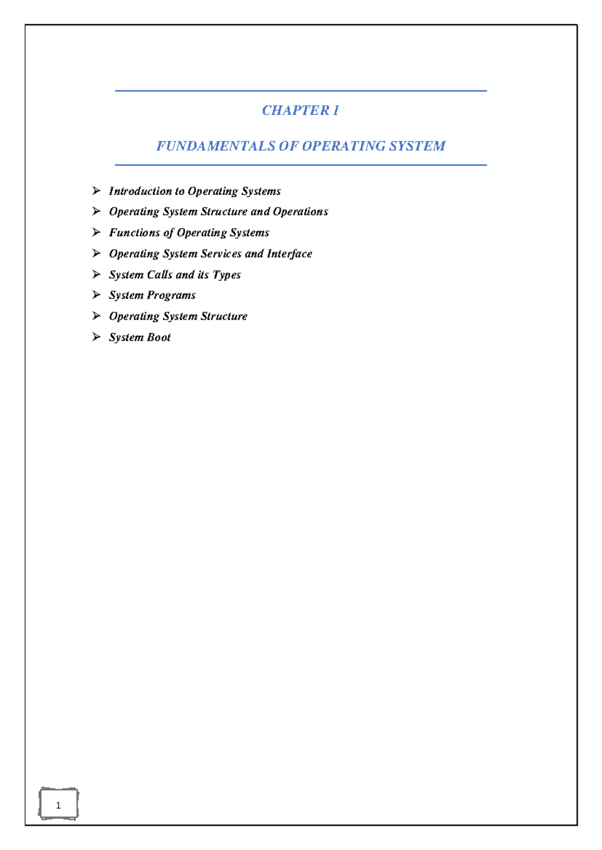 OS Unit-01 - Notes for Unit 1: Introduction to OS - CHAPTER 1 ...