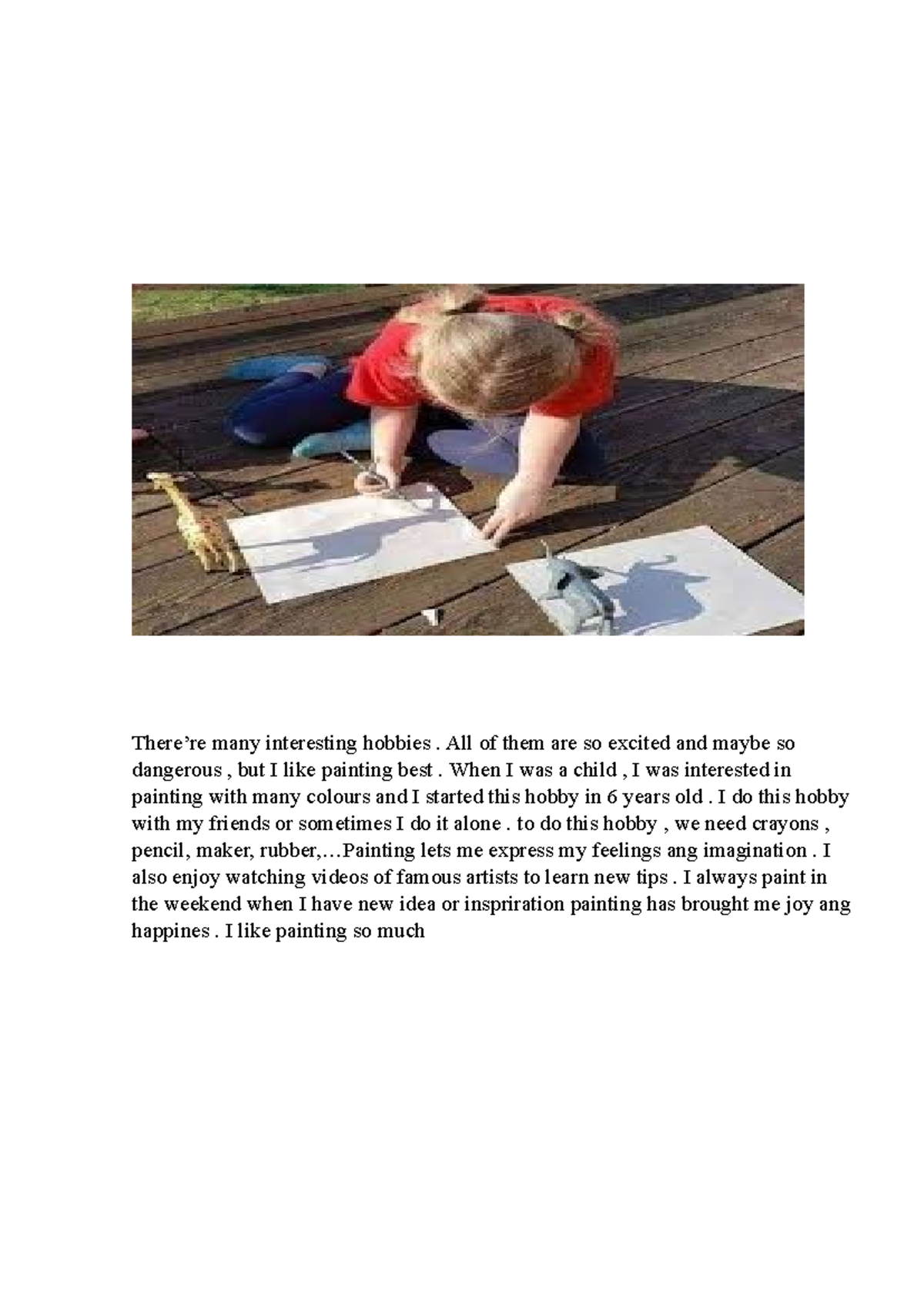 Hobbies and Healthy Living: A Personal Reflection - Studocu
