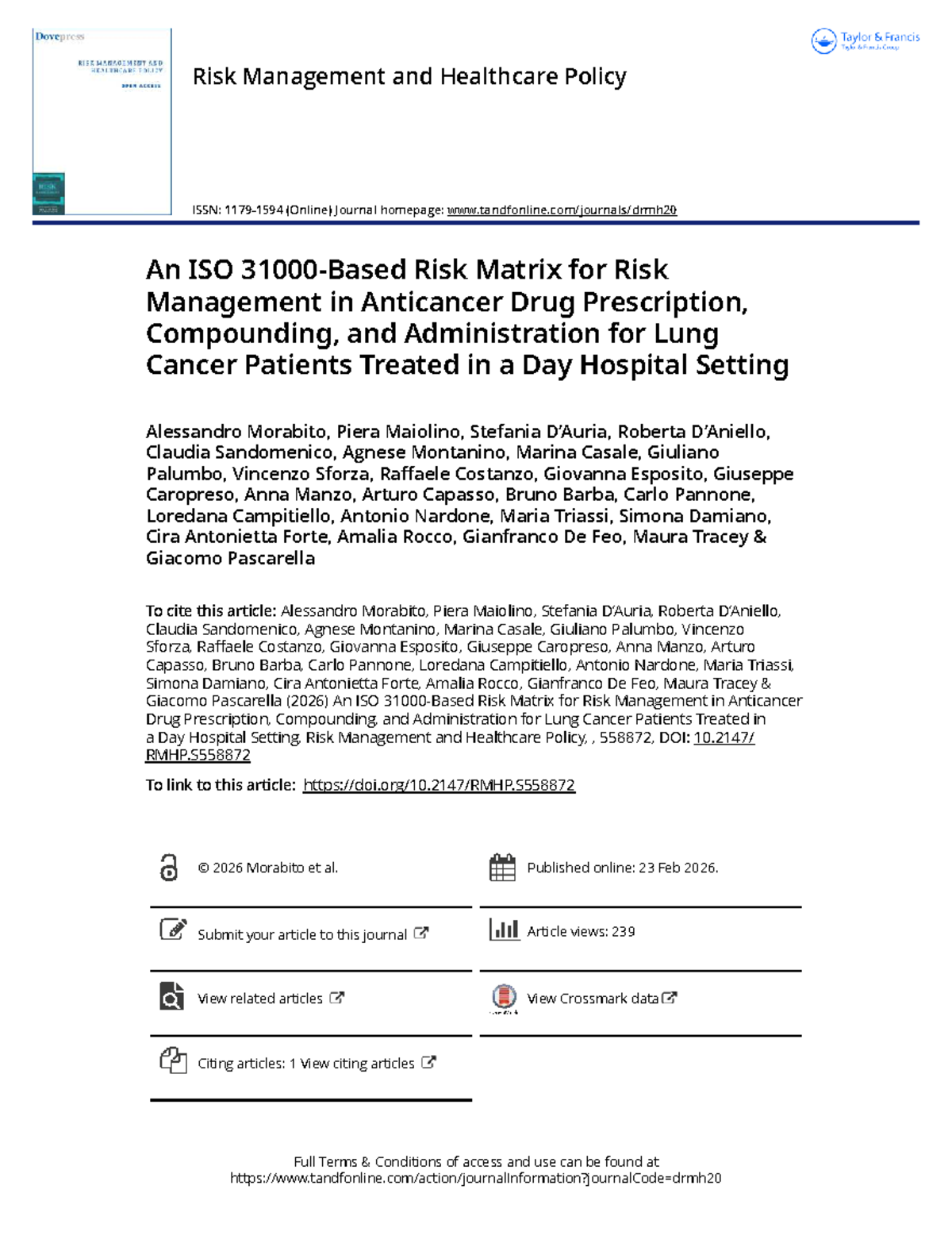 An ISO 31000 Risk Matrix for Anticancer Drug Management in Lung Cancer ...
