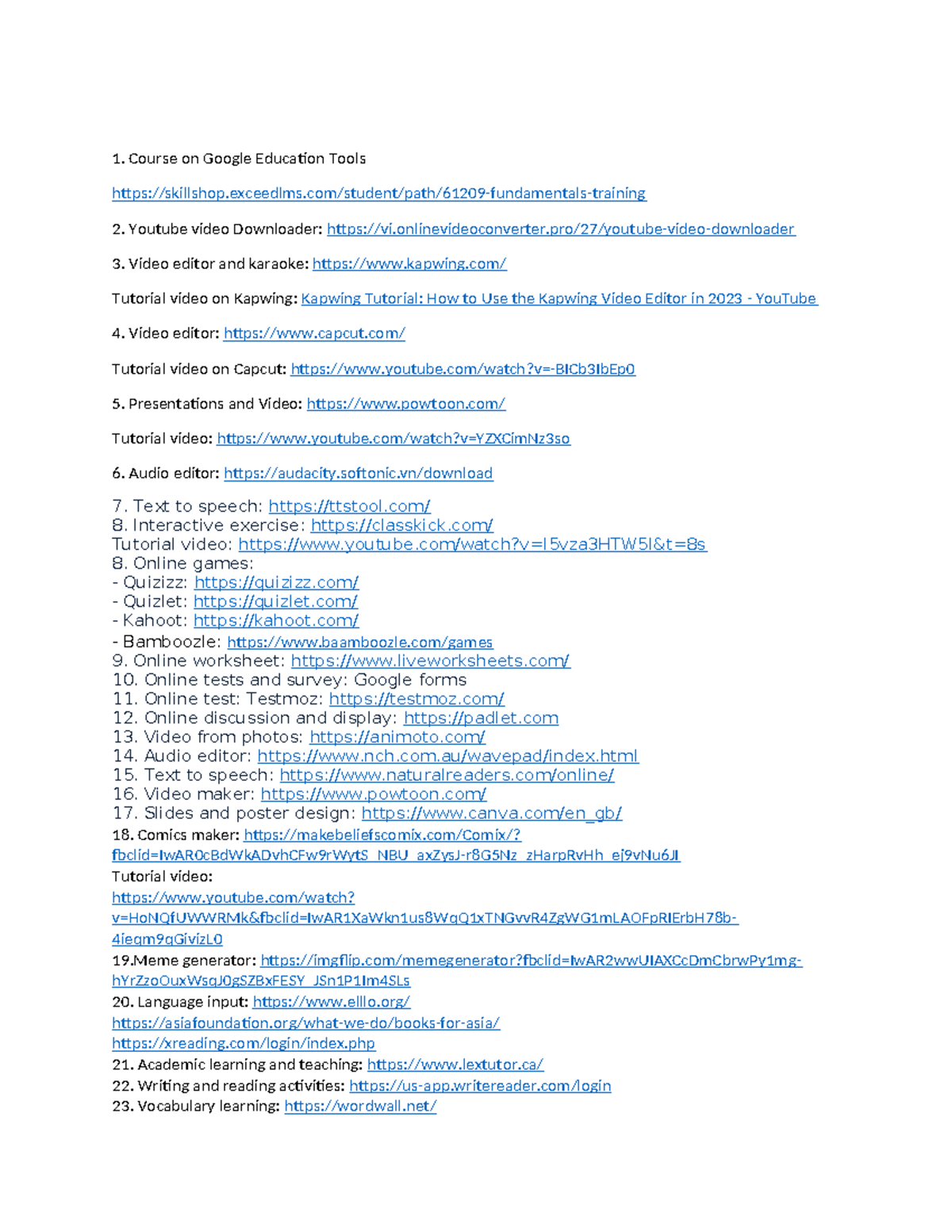 ứng dụng ICT - fefefefe - Course on Google Education Tools - Studocu