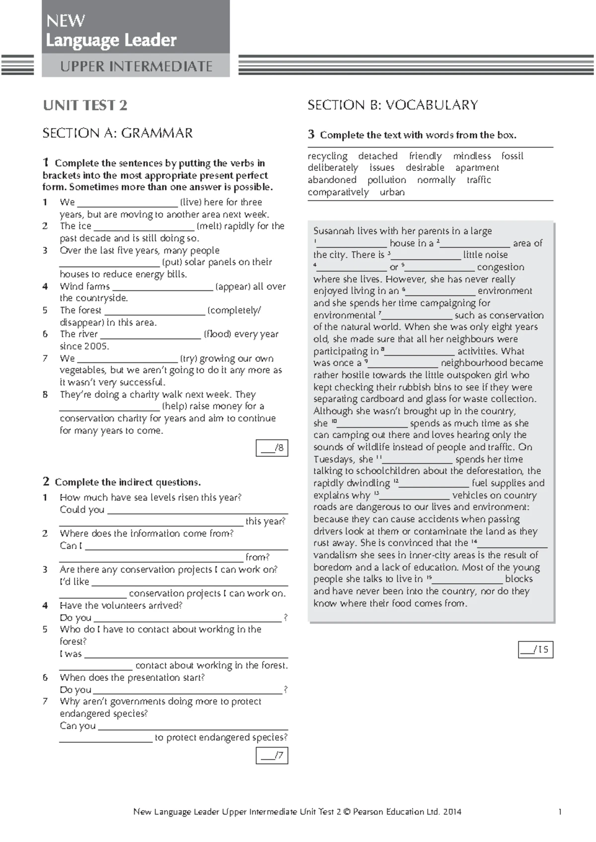 M01 LL TES Uinglb 8445 U01 - NEW New Language Leader Upper Intermediate ...