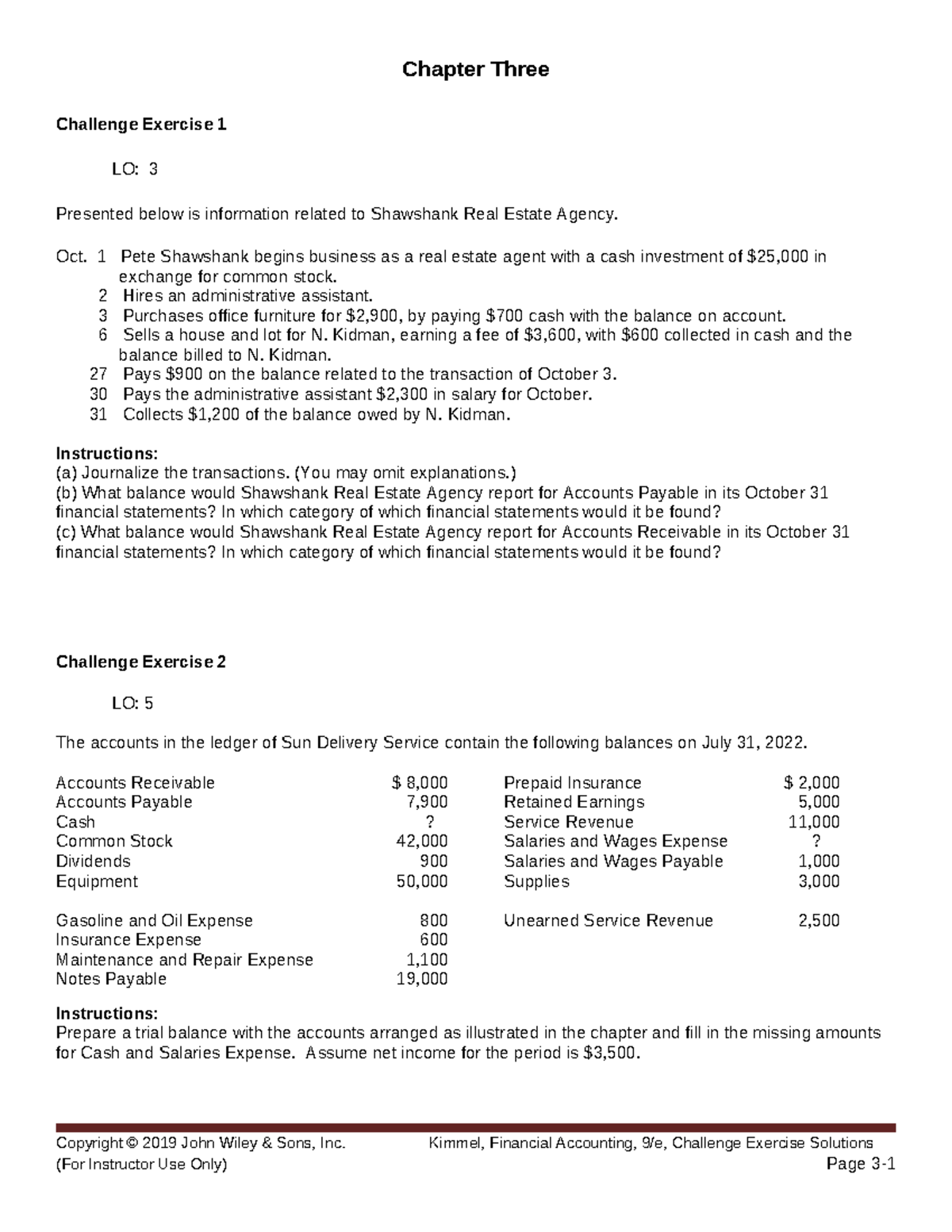 Ch03 - BÀI TẬP CHAP 3: Challenge Exercises for Shawshank & Sun Delivery ...