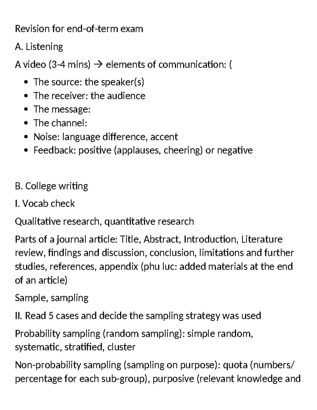 CEW College Writing Seminar 4 Critique of quantitative research 12 ...