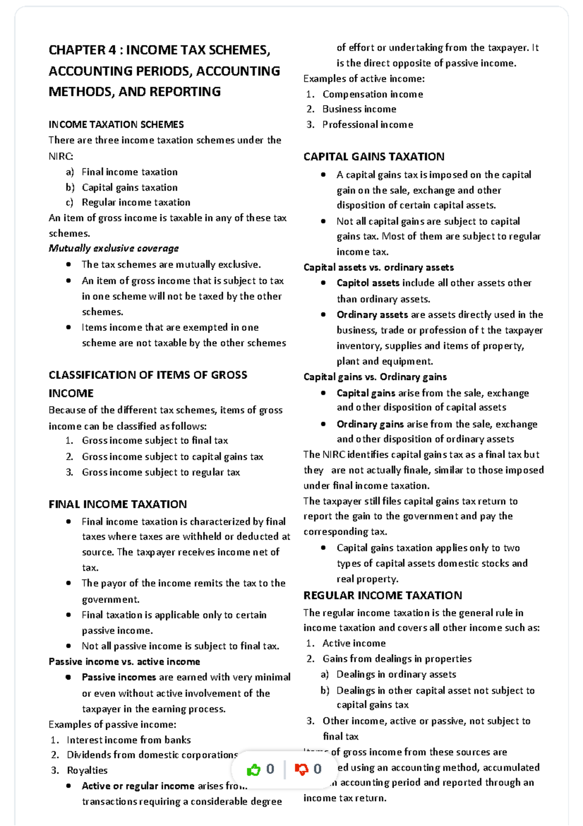 CH4: Income Tax Schemes, Accounting Methods, and Reporting - Studocu