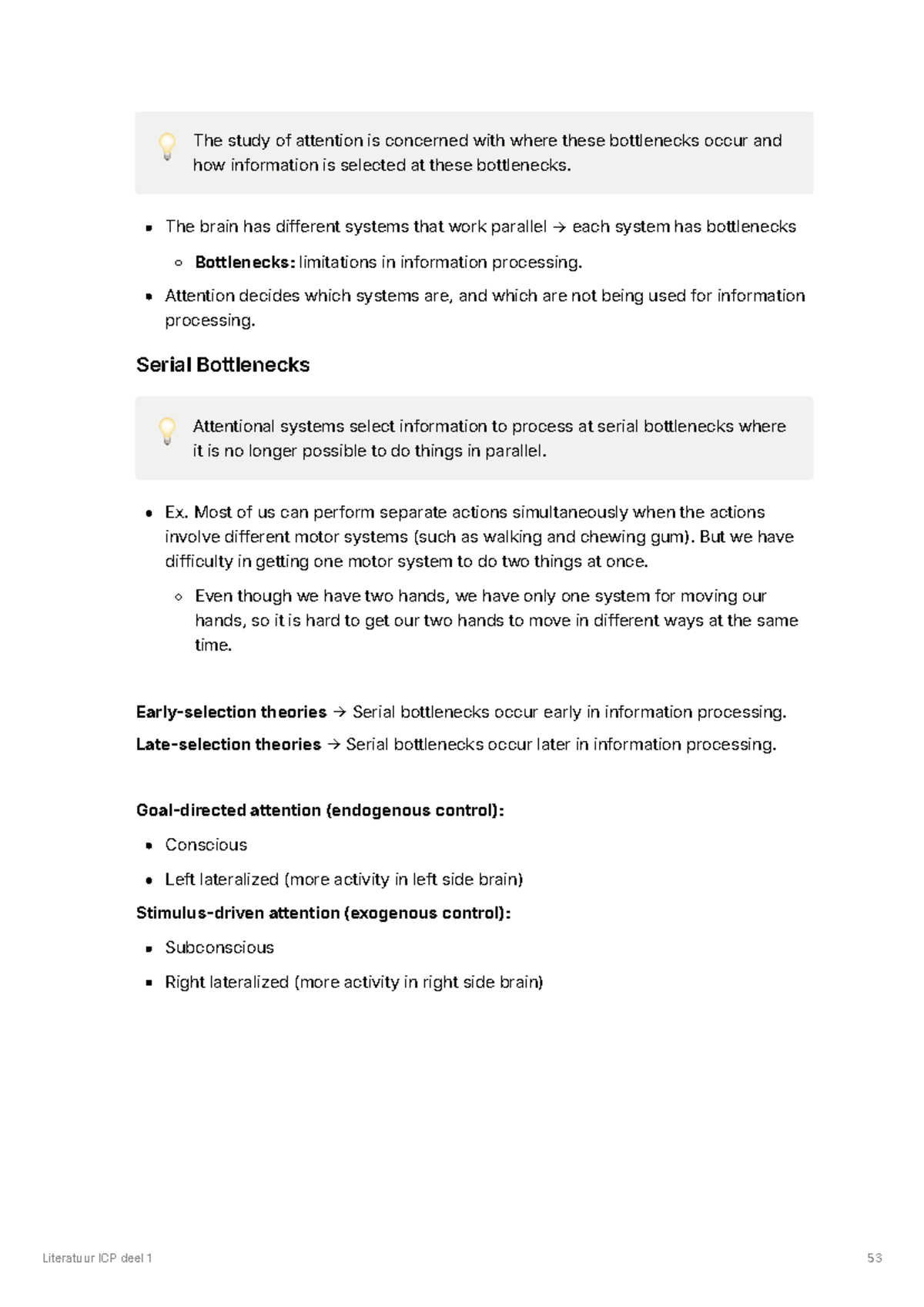 Chapter 3: Attention - Understanding Serial Bottlenecks and Theories ...