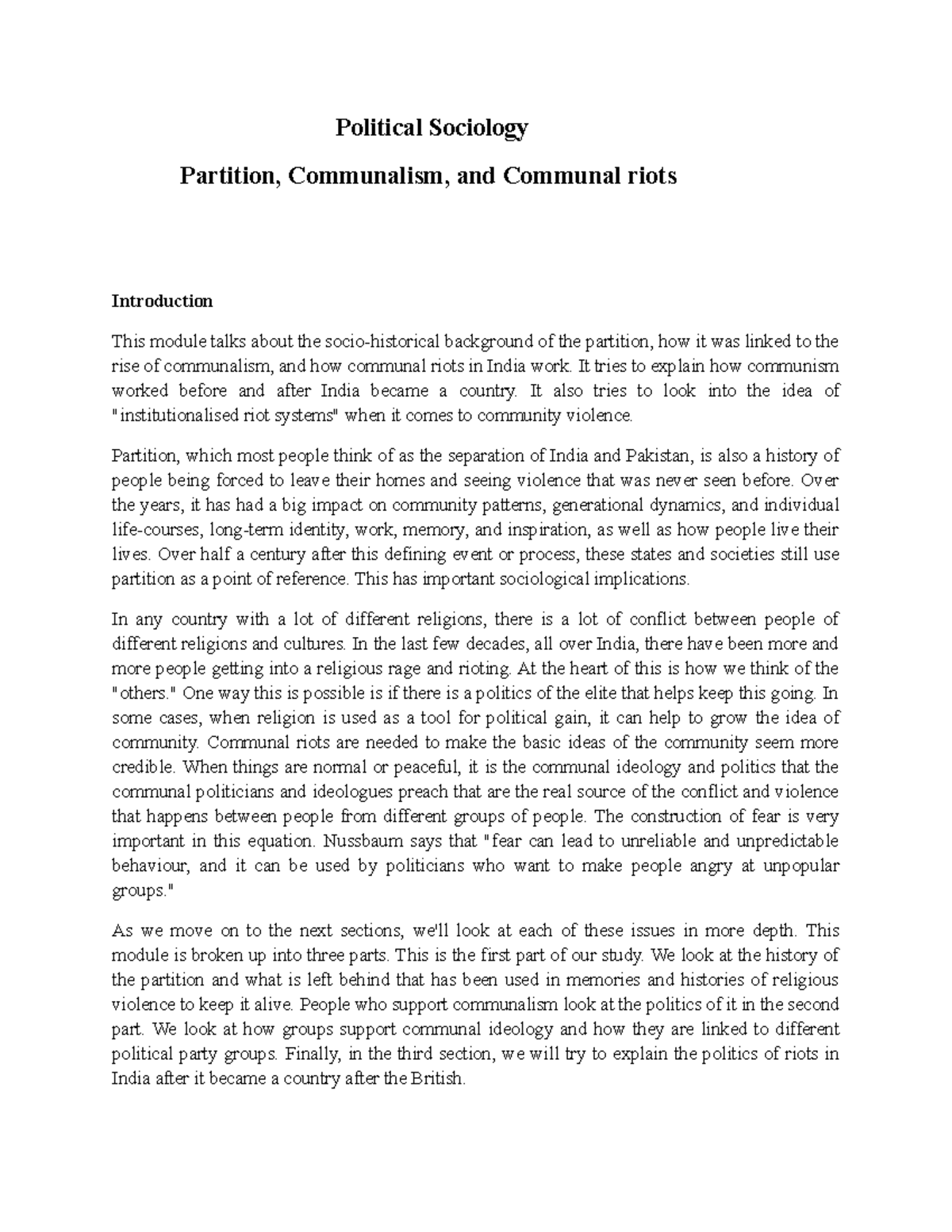 Communalism and Riots: Historical Perspectives and Political Dynamics ...