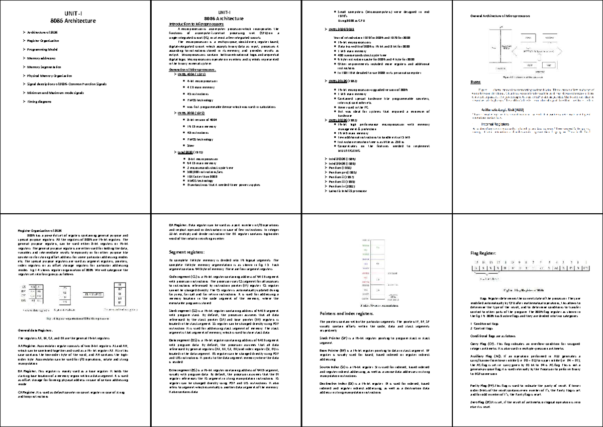 MPMC 8086 Architecture: Registers, Memory, and Programming Model Notes ...