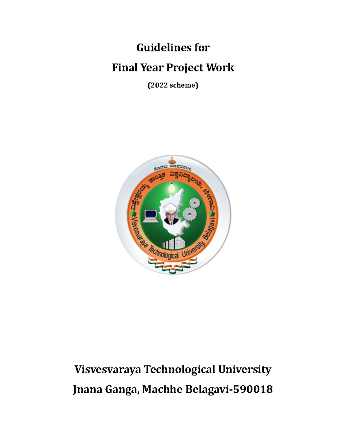 VTU B.Tech Final Year Project Guidelines (2022 Scheme) - Studocu