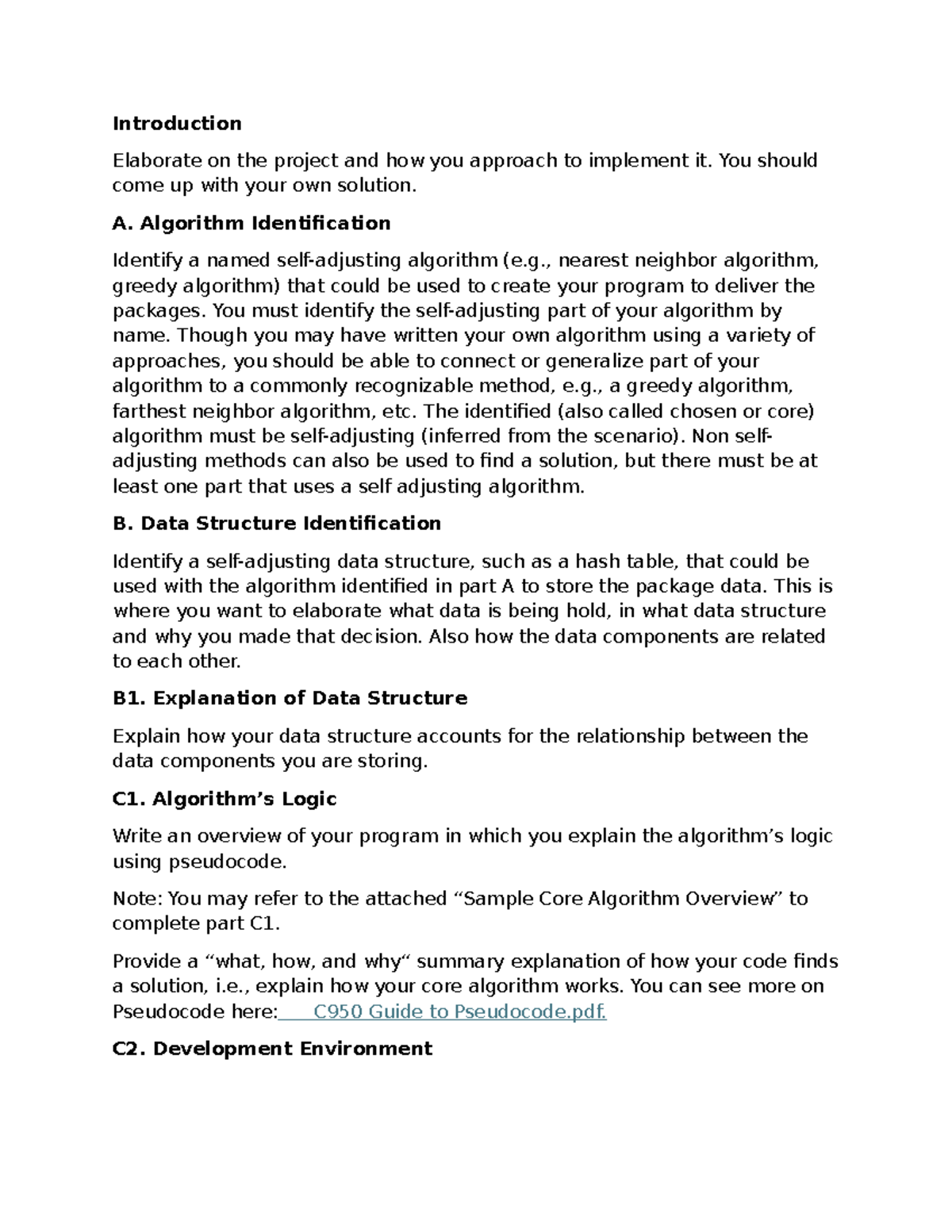 C950 Project: Algorithm & Data Structure Implementation for Package ...