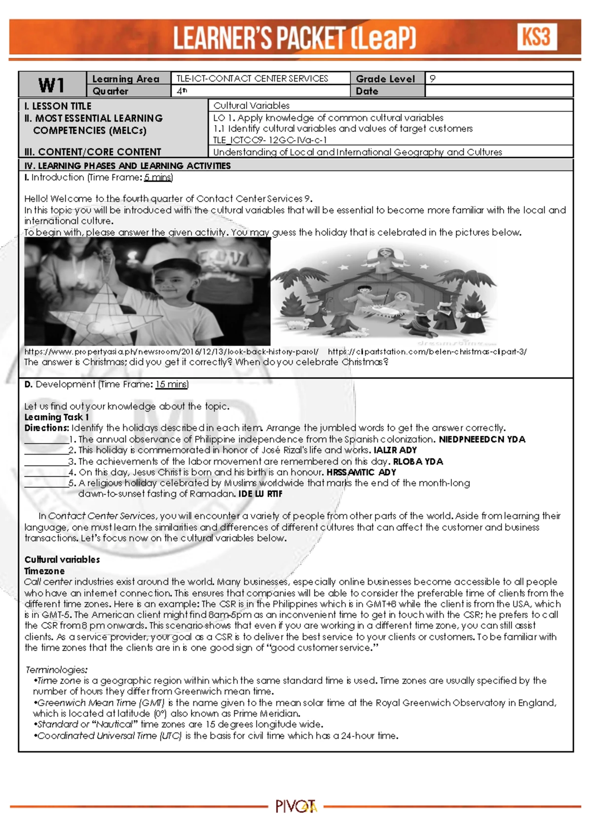 Most Essential Learning Competencies for ICT CSS Grade 10 - Quarter 1 ...