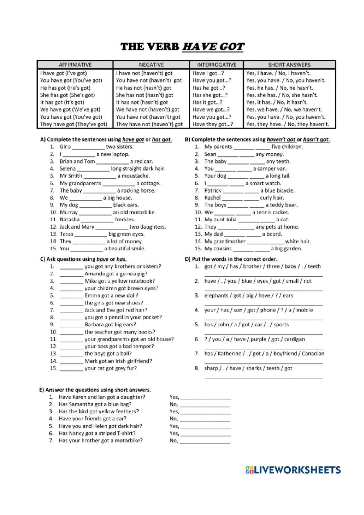 Grammar Practice: The Verb 