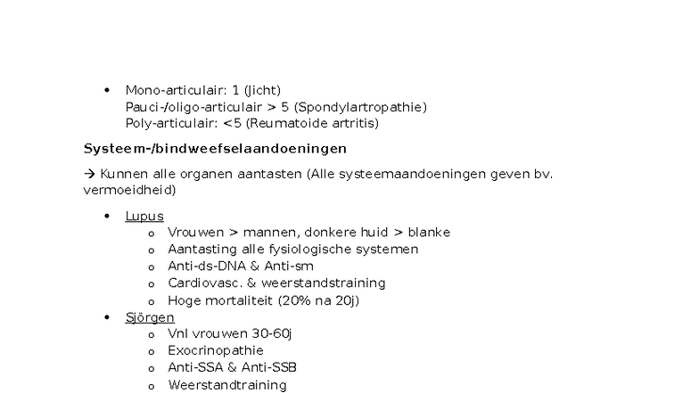REVAKI: Reumatologische Aandoeningen en Behandelingen (SV) - Document Preview
