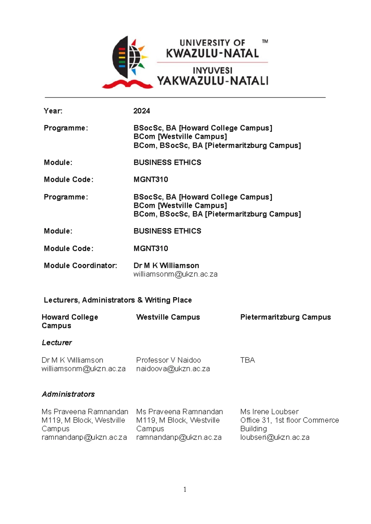 Business Ethics MGNT310 2025 - Comprehensive Course Outline - Studocu
