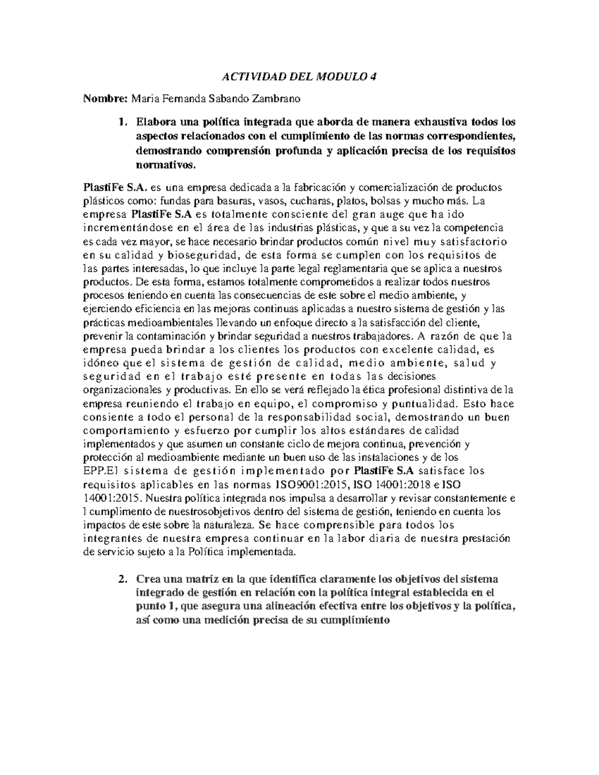 Actividad DEL Modulo 4, Diplomado de Integracion de sistemas integrados ...