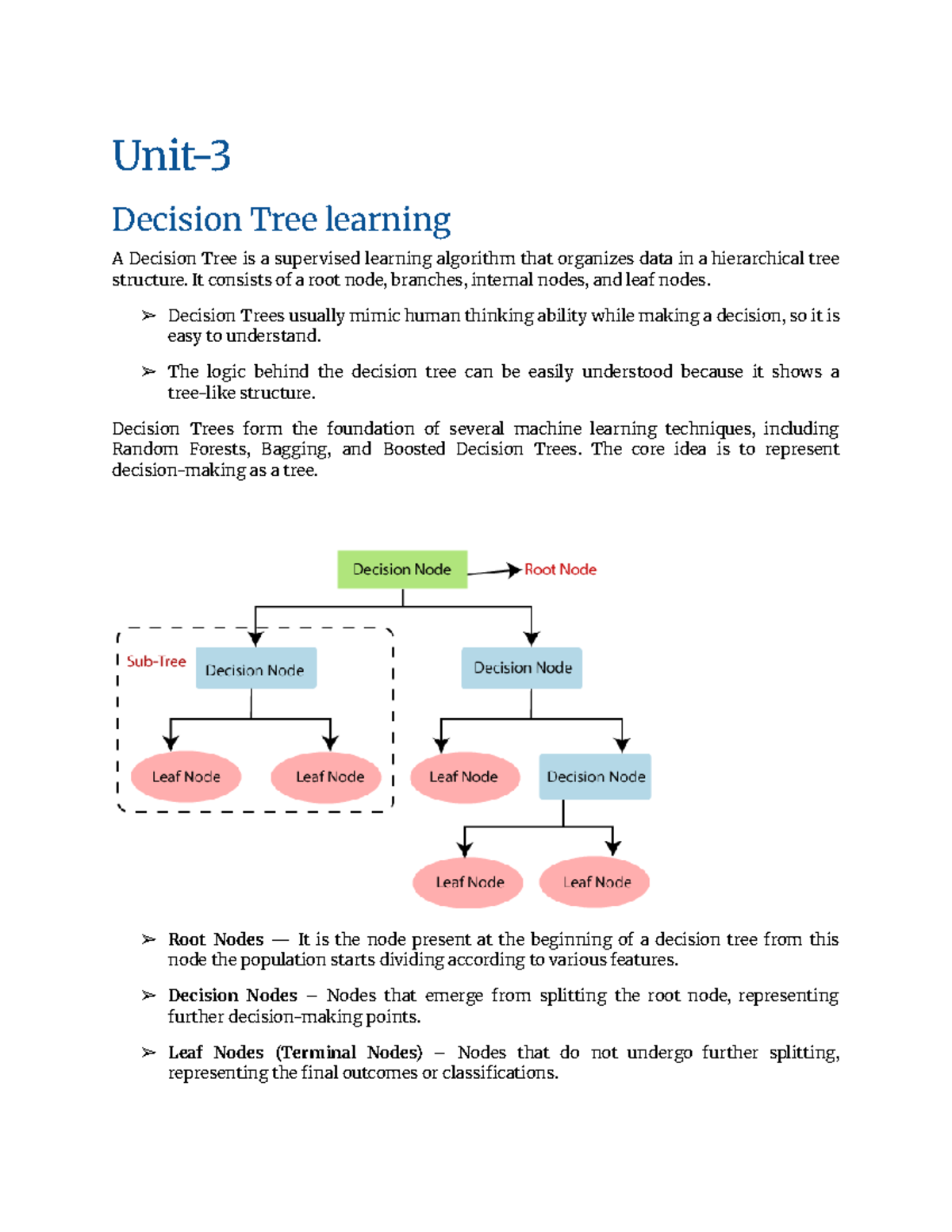 Decision Tree Learning: Concepts, Algorithms, and Challenges (MLT ...