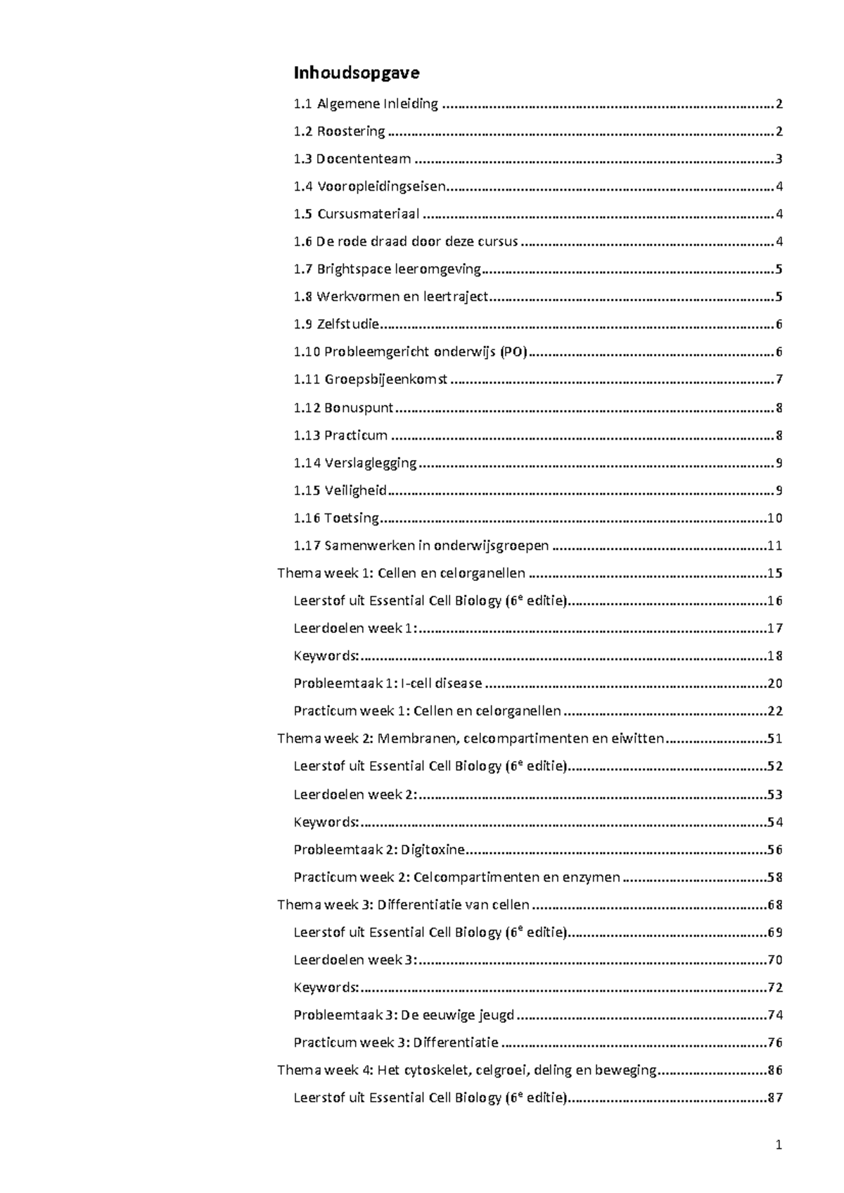 Reader 10306 2024 2025 final 3 Inhoudsopgave 1 Algemene Inleiding 1