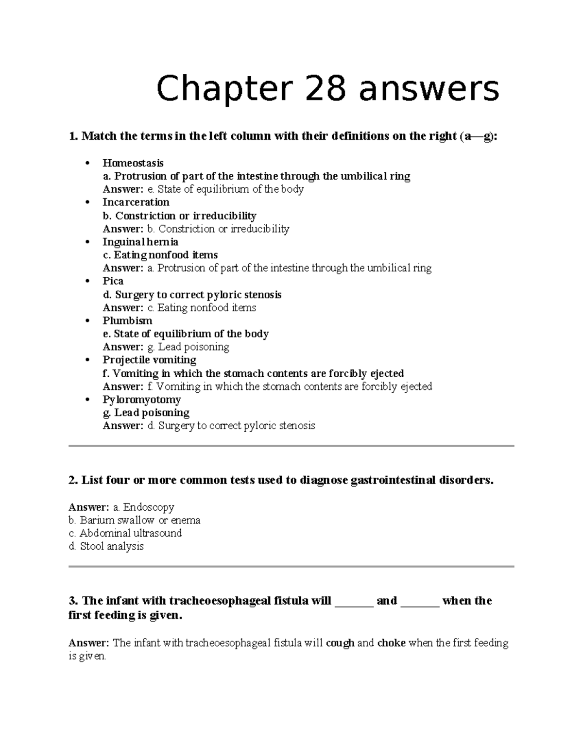 Chapter 28 answersss - study guide - Chapter 28 answers 1. Match the ...