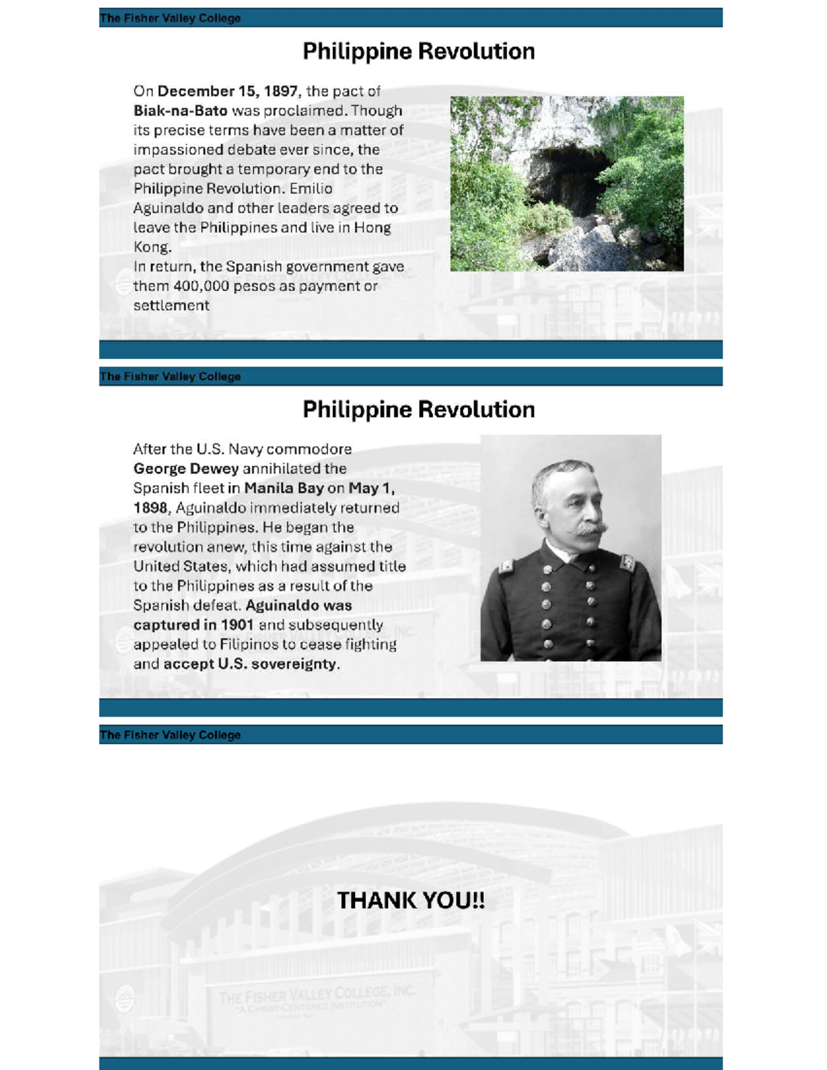 FVC Philippine Revolution Overview: Key Events & Leaders - Studocu
