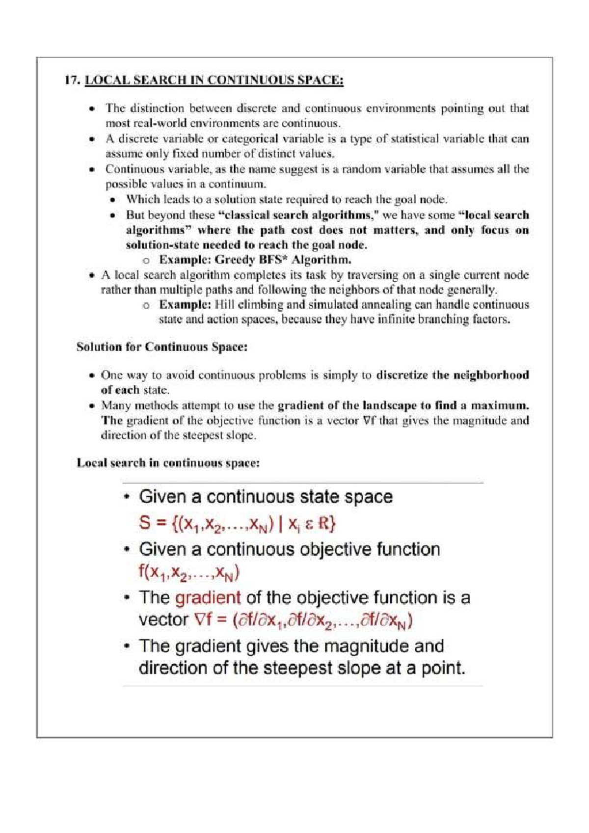Local Search in Continuous Spaces: Understanding Algorithms and ...