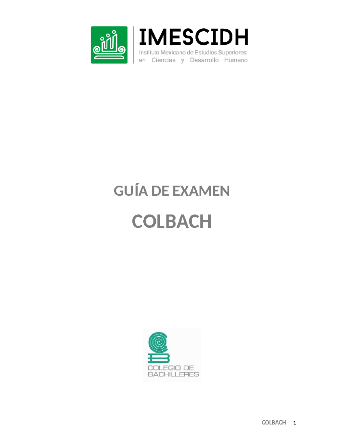 GUÍA DE EXAMEN COLBACH 1-20: MATEMÁTICAS Y HUMANIDADES - Studocu