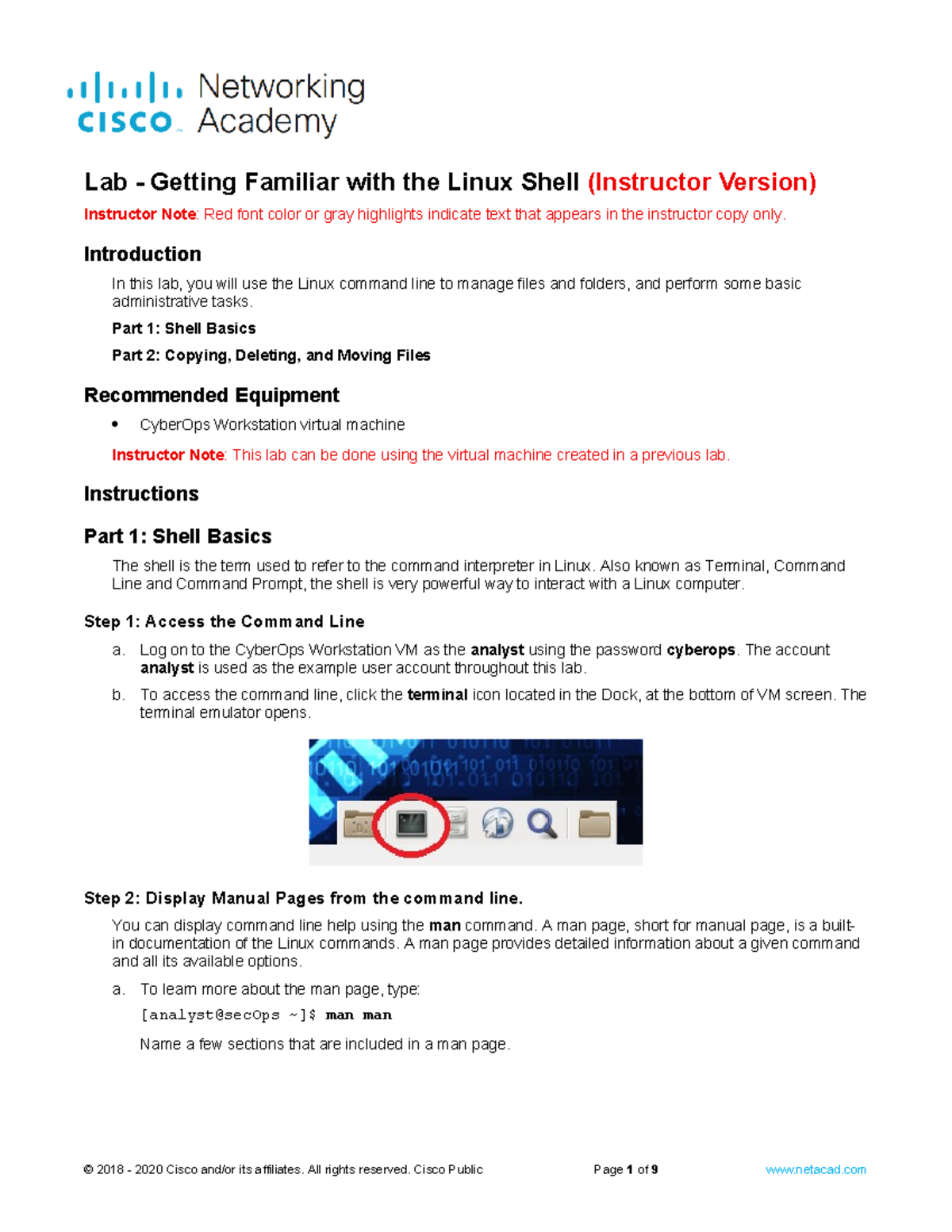 Lab 4.2.7 - Familiarizing with Linux Shell Commands - ILM - Studocu
