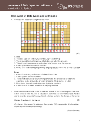 Computer Science 9-1 Low Stakes Test: Fundamentals of Algorithms - Studocu