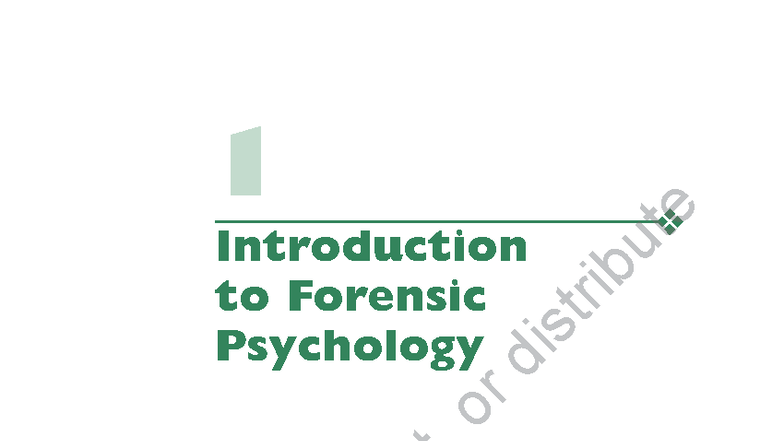 Forensic Psychology 101: Introduction and Historical Overview (PSY 101 ...