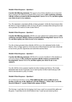 Module 1 Short Responses - Module 1 Short Responses – Question 1 In the ...