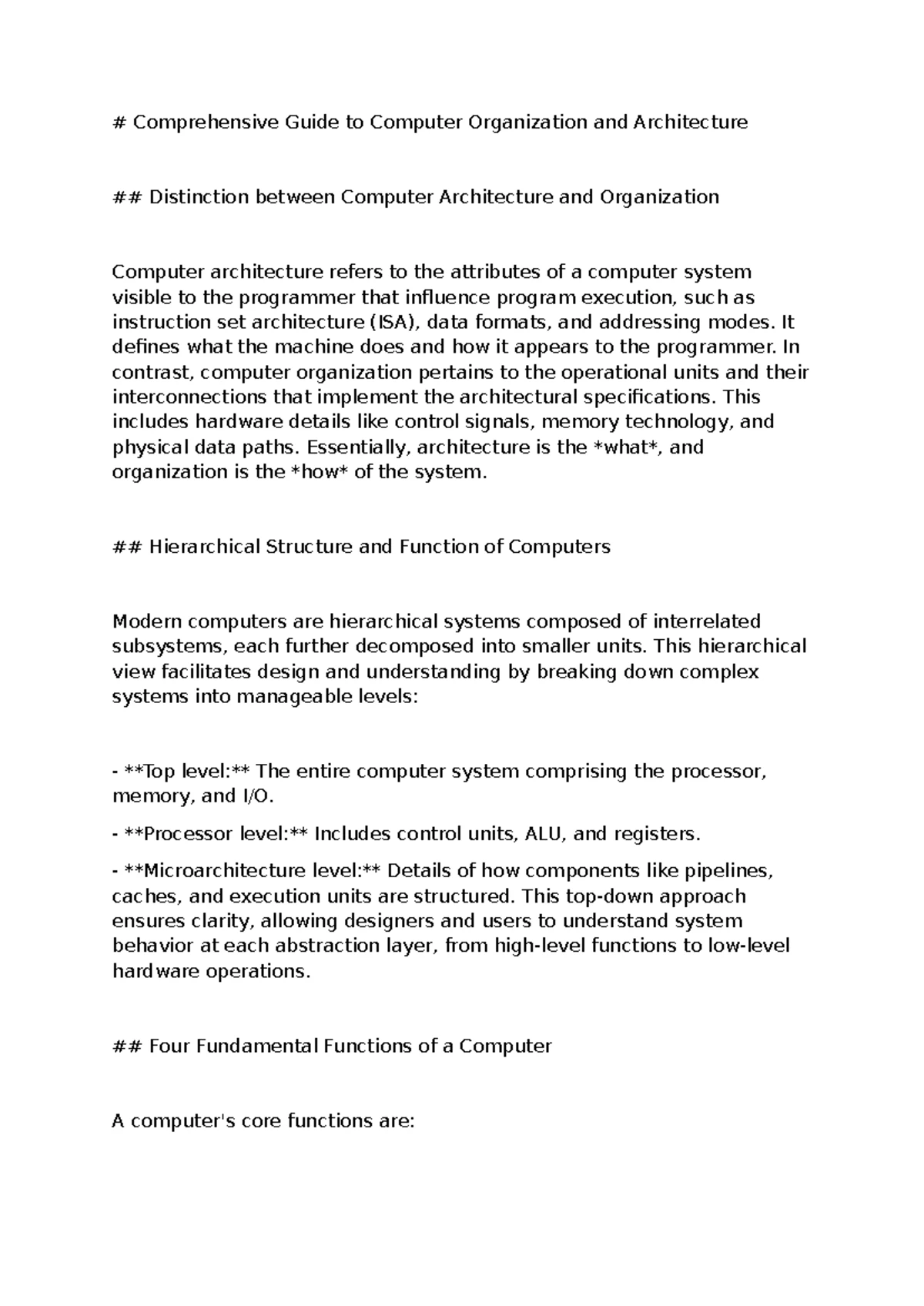 TEST 1: Computer Architecture Questions and Answers (KTMT) - Studocu