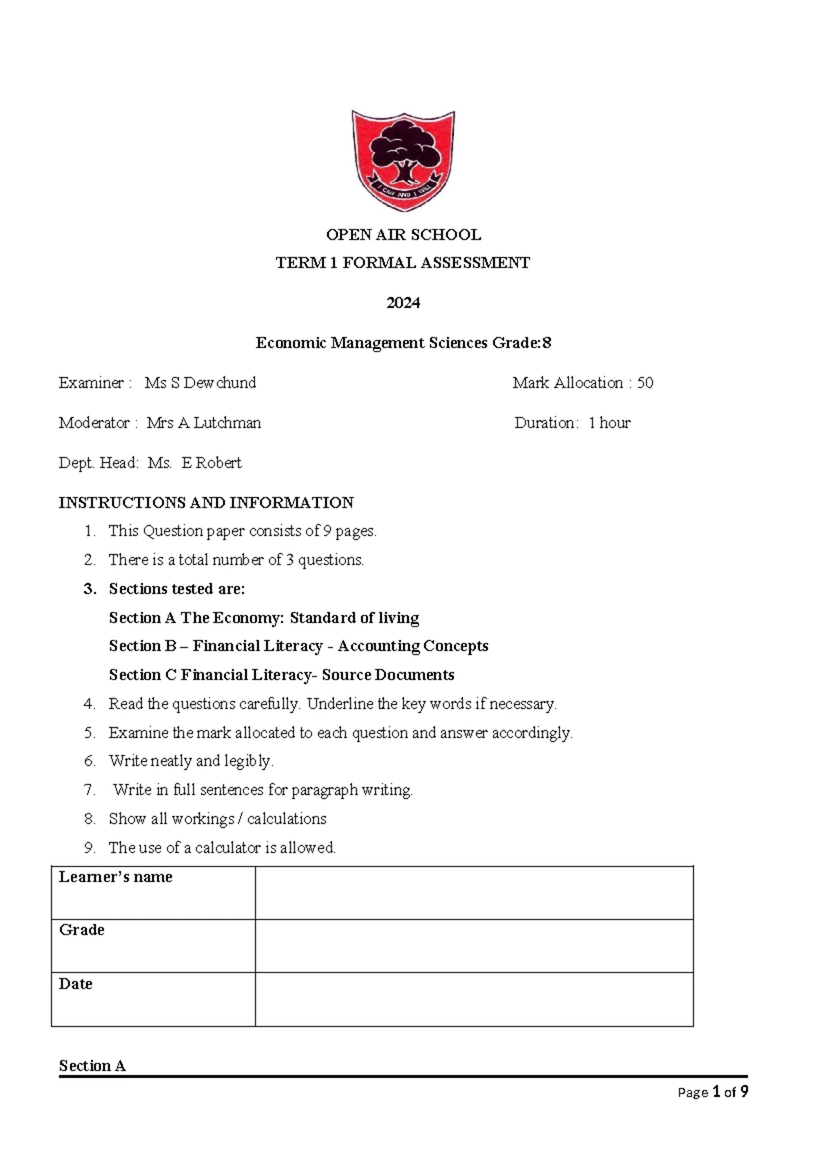 Economic Management Sciences Grade 7 Term 2 Summary Notes SD 2025 - Studocu