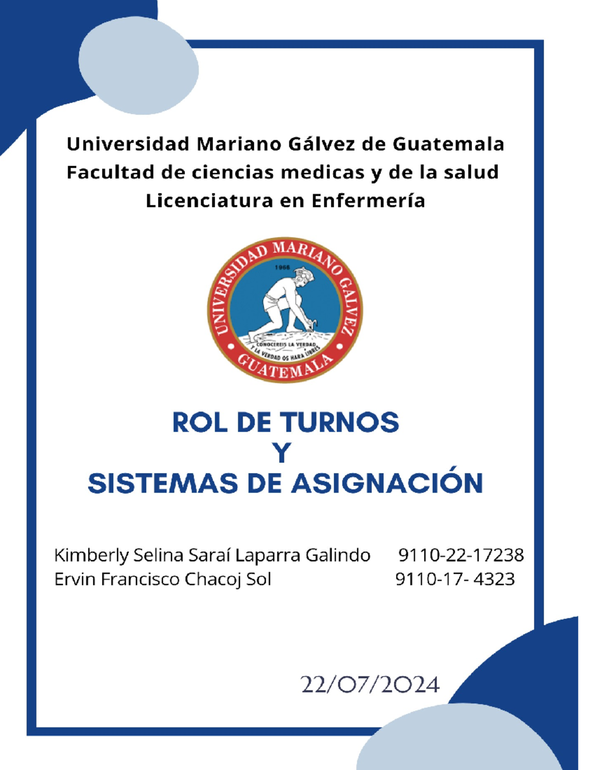 Rol de Turnos y Asignación en Enfermería - Caso de Estudio (PAR1) - Document Preview