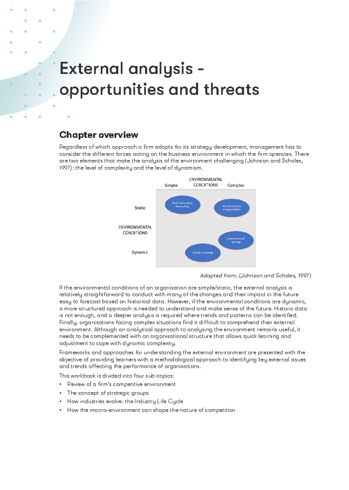 GSS 2 - External Analysis: Evaluating Opportunities and Threats - Studocu
