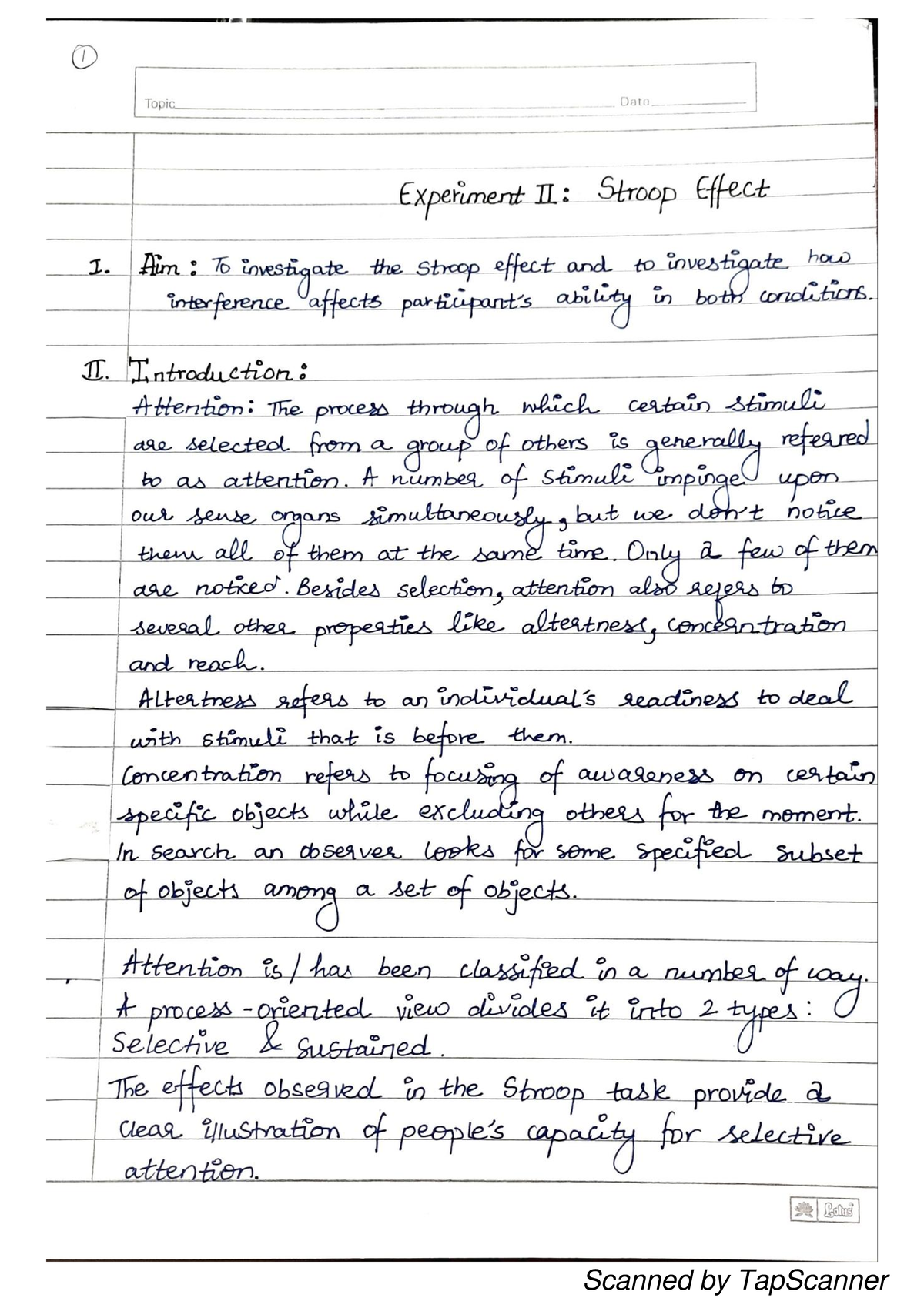 Experiment 2 - Stroop Effect - Experimental Psychology - I - Studocu