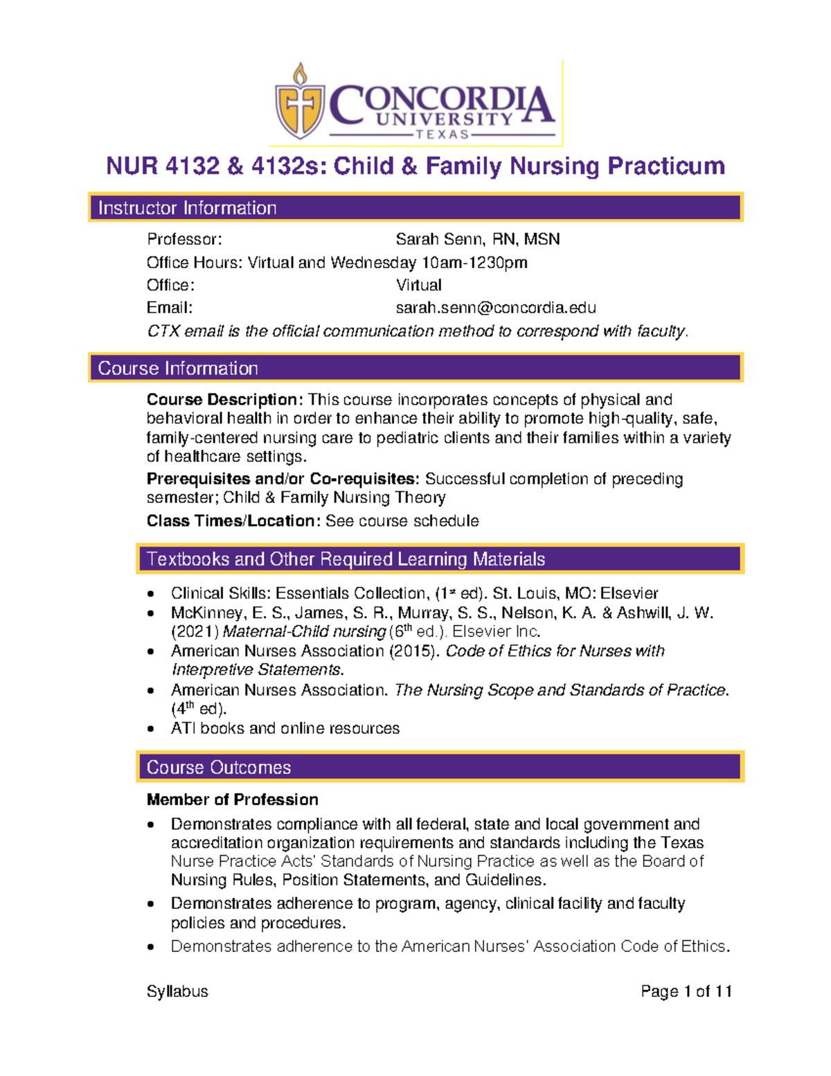 NUR4132 Practicum - NUR 4132 & 4132s: Child & Family Nursing Practicum ...