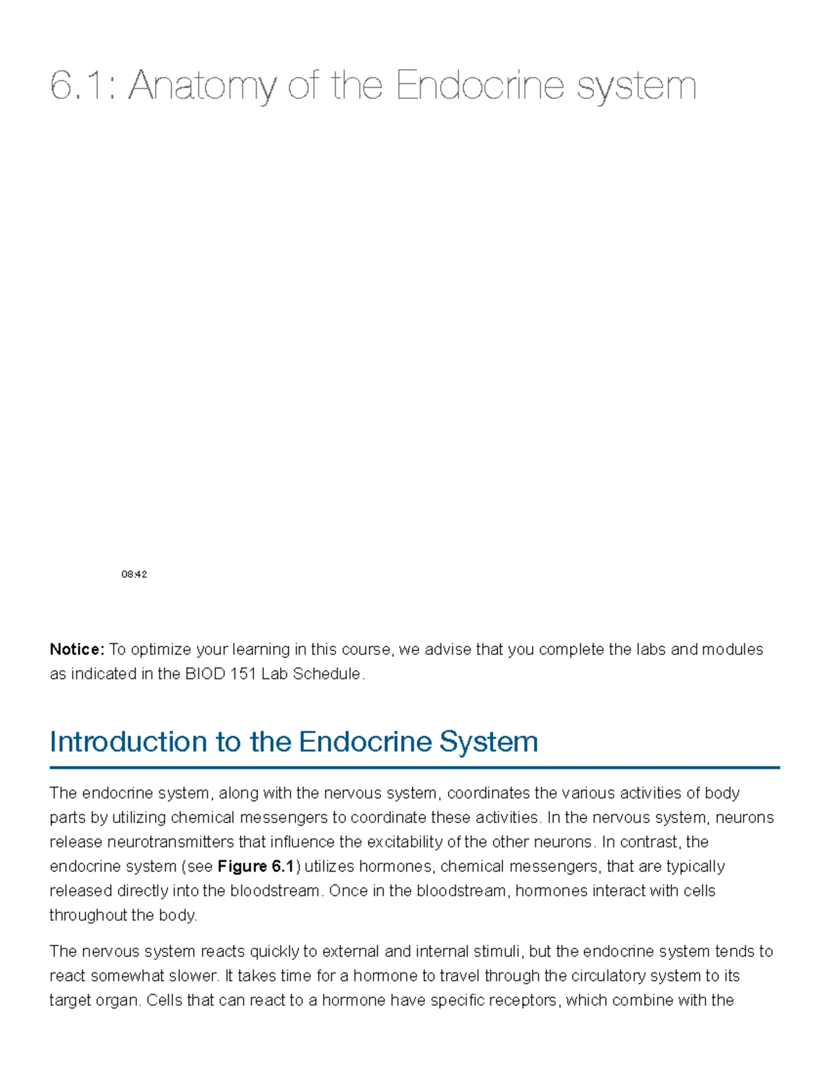 6.2 Module 6 - Endocrine System Overview and Hormonal Functions - Studocu