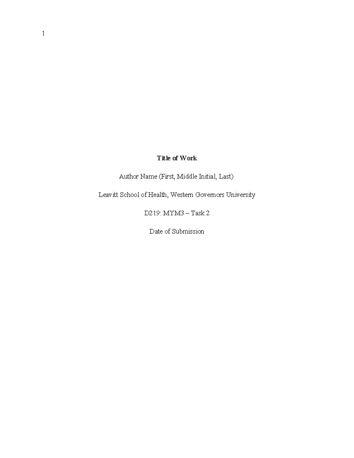 D219: MYM3 Task 2 - PA Template Revised (Feb 2026) - Studocu