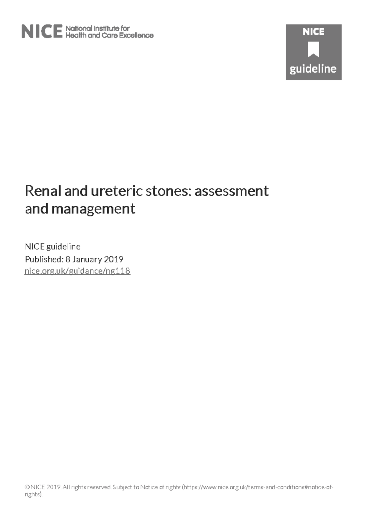 Renal and Ureteric Colic Jan 2019 - Renal and ureteric stones ...