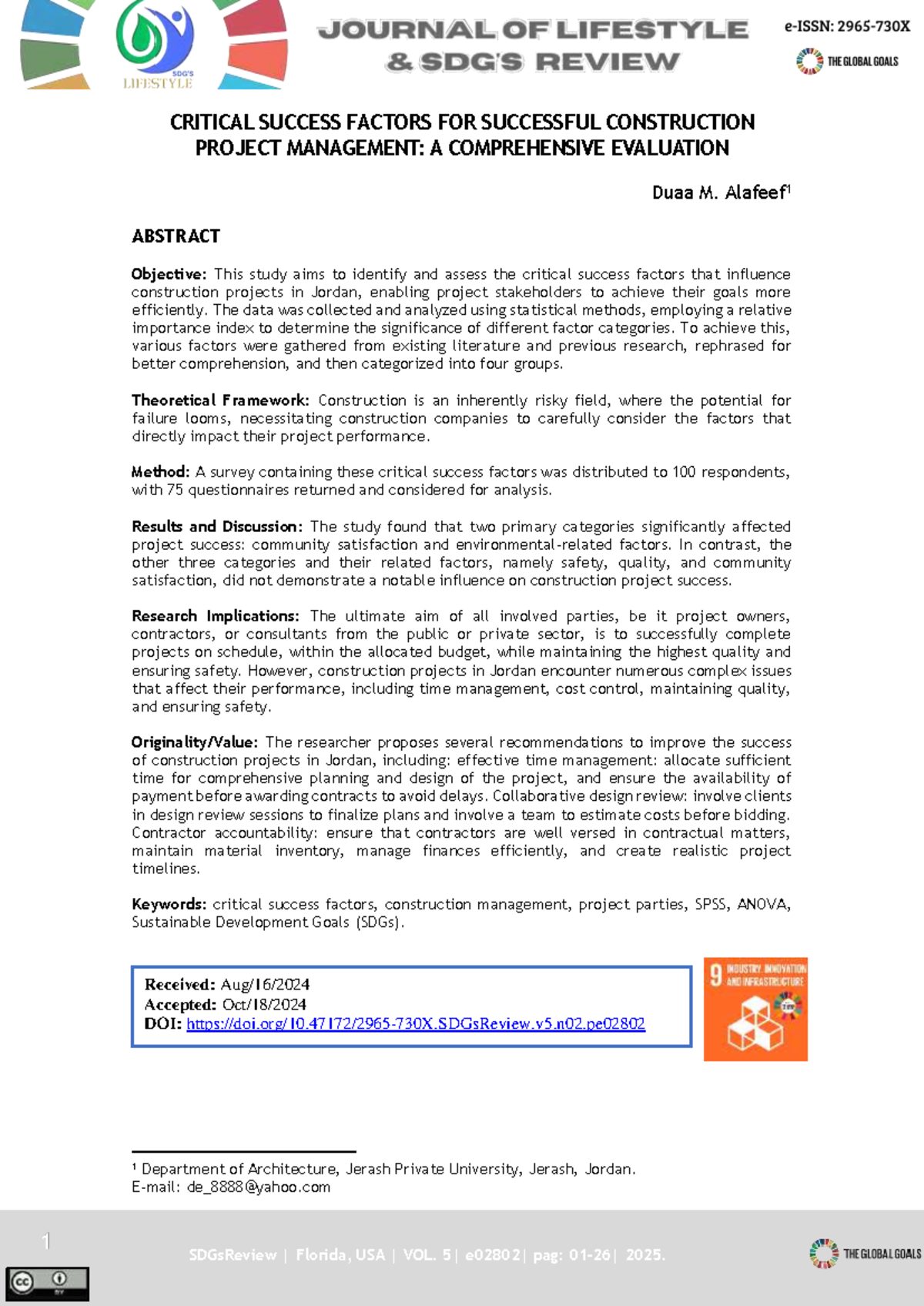 Critical Success Factors in Construction Project Management (CIV 2025 ...