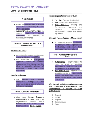 TQM Chapter 5 - Lectures notes - CHAPTER 5: Statistical Method in ...